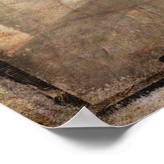 Roze hydrangeas in een Vase Poster (Hoek)