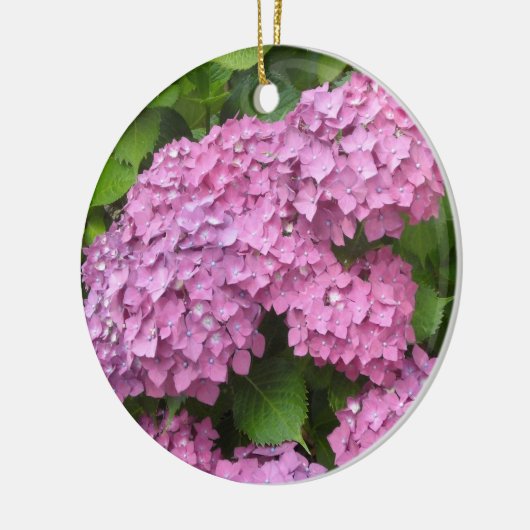 Roze hydrangeas keramisch ornament (Links)