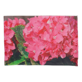 Roze hydrangeas kussensloop