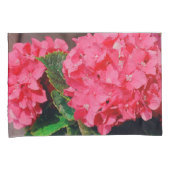 Roze hydrangeas kussensloop (Voorkant-Rechts)