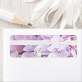 Roze Hydrangeas lint bruiloft adres/verzending Etiket (Insitu)