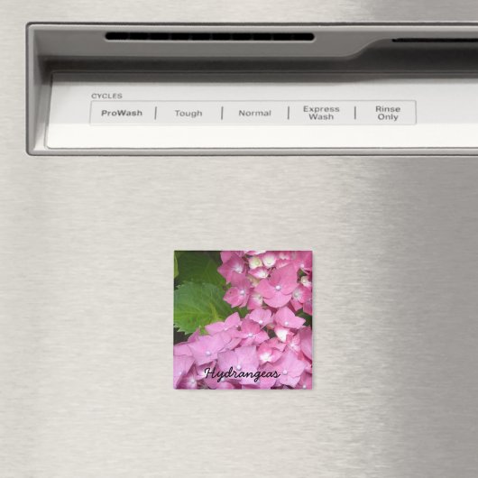 Roze hydrangeas magneet (Insitu (Vaatwasser))