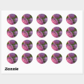 Roze hydrangeas ronde sticker (Vel)