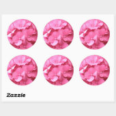 Roze hydrangeas ronde sticker (Vel)