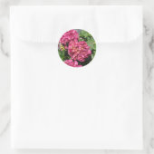 Roze Hydrangea's Ronde Sticker (Tas)