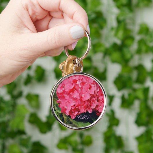 Roze Hydrangeas Sleutelhanger (Hand)