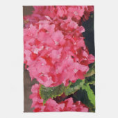 Roze hydrangeas theedoek (Verticaal)