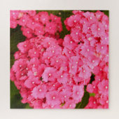 Roze hydrangebloemen legpuzzel (Horizontaal)