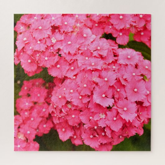 Roze hydrangebloemen legpuzzel (Verticaal)