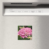 Roze hydrangebloemen magneet (Insitu (Vaatwasser))