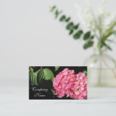 Roze hydrangebloemen visitekaartje (Staand voorkant)
