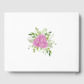 Roze Hydrangee Huwelijk Gastenboek (Achterkant)