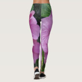 Roze hydrangeenventilatorLeggings Leggings (Achterkant)