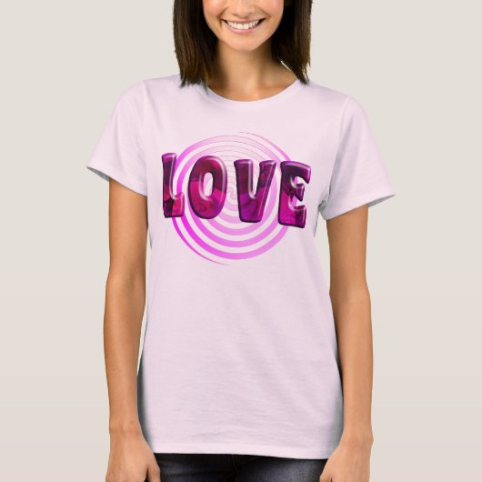 Roze Hypnotische Liefde Vrouwen T-shirt (Voorkant)