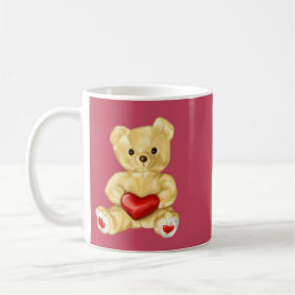 Roze hypnotiseren Cute Teddy Bear Koffiemok