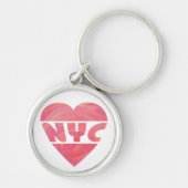 Roze I Heart NYC Sleutelhanger (Voorkant)
