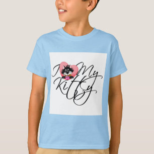 Roze I houdt van Mijn T-shirts en Giften van het