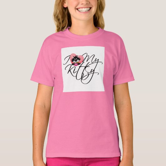 Roze I houdt van Mijn T-shirts en Giften van het (Voorkant)