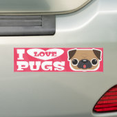 Roze I LIVE POGS bumpersticker (Op auto)