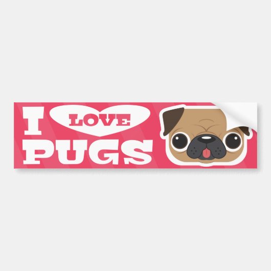 Roze I LIVE POGS bumpersticker (Voorkant)