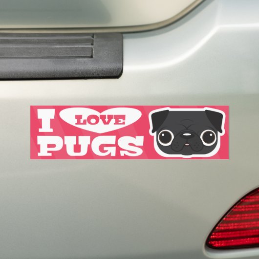 Roze I LIVE POGS bumpersticker (Op auto)