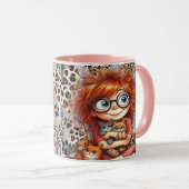 Roze I Love Cats Mok (Voorkant rechts)