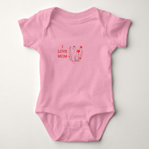 Roze 'I Love Mom' baby truirompje Romper