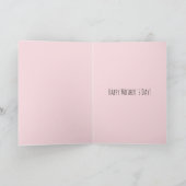 Roze I Love You Moeder Moederdag Kaart (Binnen)