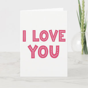 Roze I Love You Stippenkaart Kaart