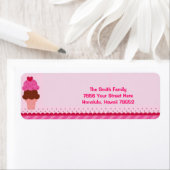 Roze Ice Cream Adreslabel Etiket (Insitu)