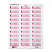 Roze Ice Cream Adreslabel Etiket (Full Sheet)