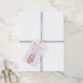 Roze Ice Cream Baby shower Gift Labels Cadeaulabel (Met Touw)