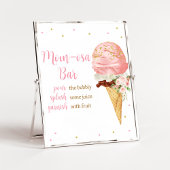 Roze Ice Cream Baby shower Moeder Osa Bar Poster