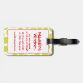 Roze Ice Cream Cone Personated Bagagelabel (Achterkant horizontaal)