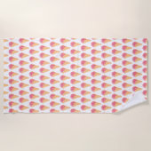 Roze Ice Cream Kegelpatroon Schattige Strandlaken (Voorkant)