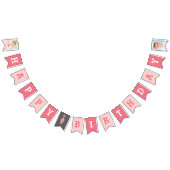 Roze Ice Cream Sparkler Gelukkige 1e Verjaardag Ba Vlaggetjes (Alle)