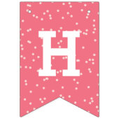 Roze Ice Cream Sparkler Gelukkige 1e Verjaardag Ba Vlaggetjes (Tweede vlag)