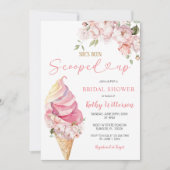 Roze Ice Cream Summer Scooped Vrijgezellenfeest Kaart (Voorkant)