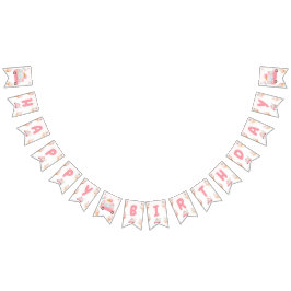 Roze Ice Cream Truck Verjaardag Vlaggetjes