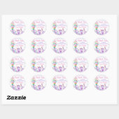 Roze Ice Cream Verjaardag Classic Ronde Sticker (Vel)