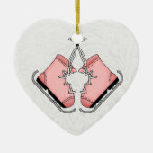 Roze Ice Schaatsen voor uw kunstschaatser ~ Keramisch Ornament (Voorkant)