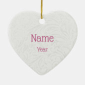 Roze Ice Schaatsen voor uw kunstschaatser ~ Keramisch Ornament (Achterkant)