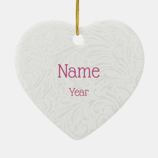 Roze Ice Schaatsen voor uw kunstschaatser ~ Keramisch Ornament (Achterkant)