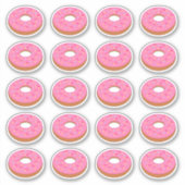 Roze Iced Donut Graphic Cutout Sticker (Voorkant)