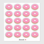 Roze Iced Donut Graphic Cutout Sticker (Vel)
