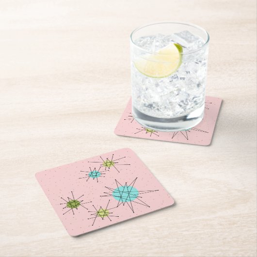 Roze Iconische atoomschotels Onderzetters van papi (Insitu)