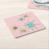 Roze Iconische atoomschotels Onderzetters van papi (Schuin)