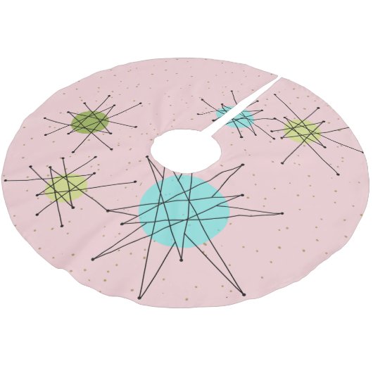 Roze Iconische atoomstaarstbomen Kerstboom Rok (Gekanteld)
