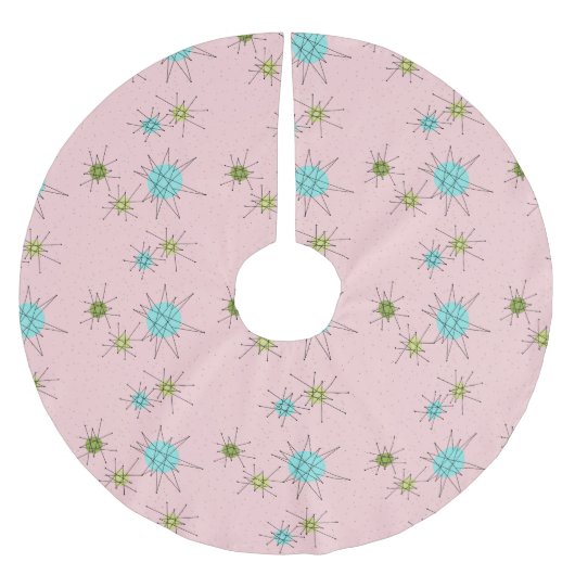 Roze Iconische atoomstaarstbomen Kerstboom Rok (Voorkant)