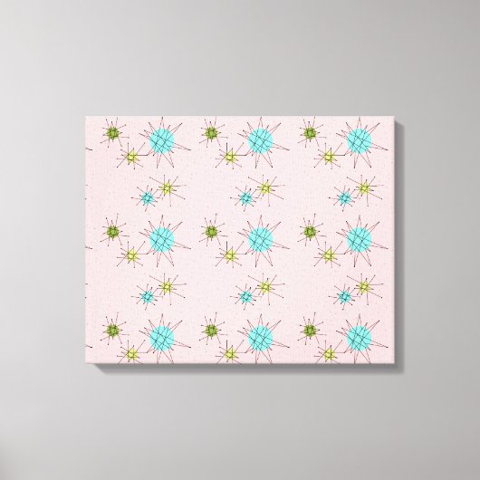 Roze Iconische atoomstakken Stretted Canvas Afdruk (Voorkant)